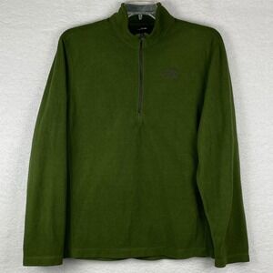 The North Face Men's XL TKA 100 Glacier Quarter Zip Fleece Pullover Olive Green